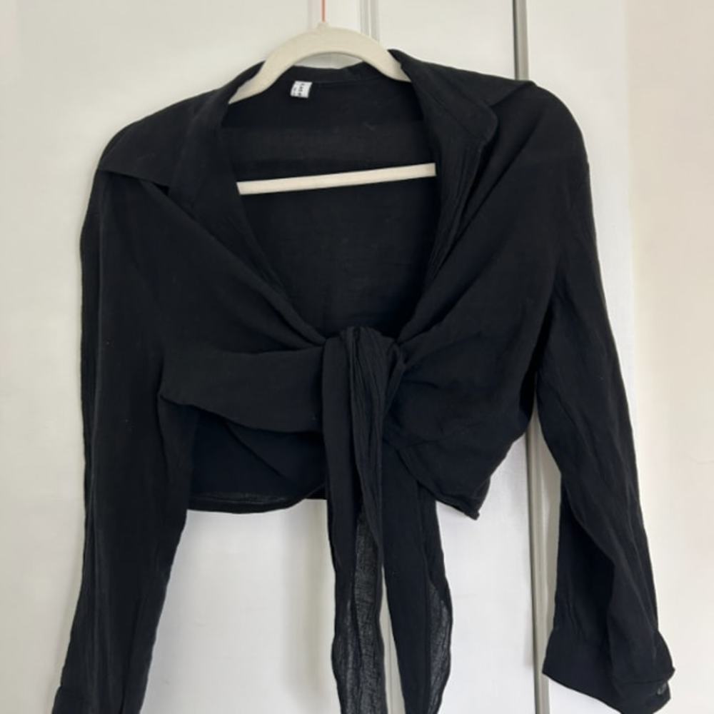 Black Wrap Top